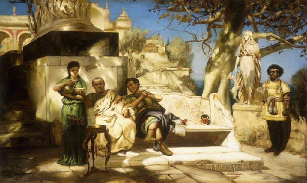 Detail of The Patrician's Siesta by Hendrik Siemiradzki