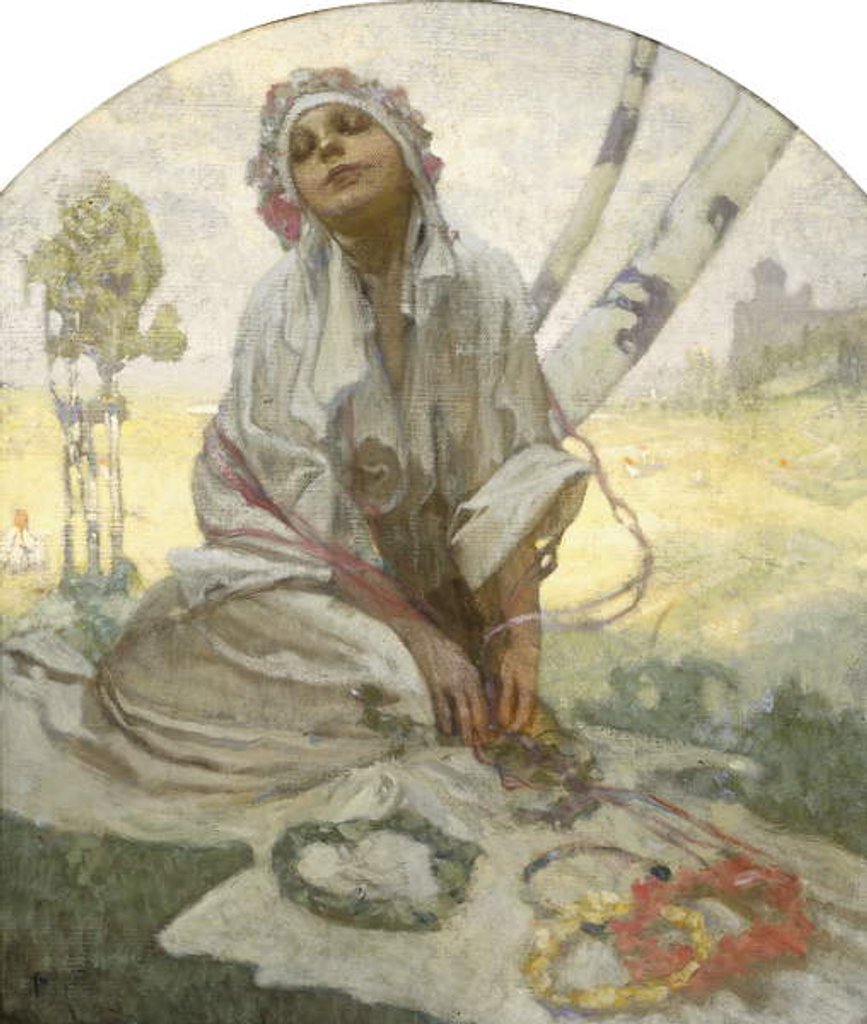 Detail of Bohemian Sun Dreamer by Alphonse Marie Mucha