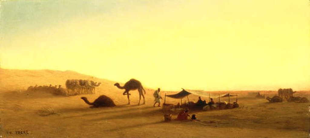 Detail of An Arab Encampment by Charles Theodore (1814-88) Frere
