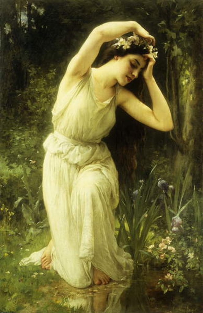 Detail of A Nymph in the Forest by Charles Amable Lenoir