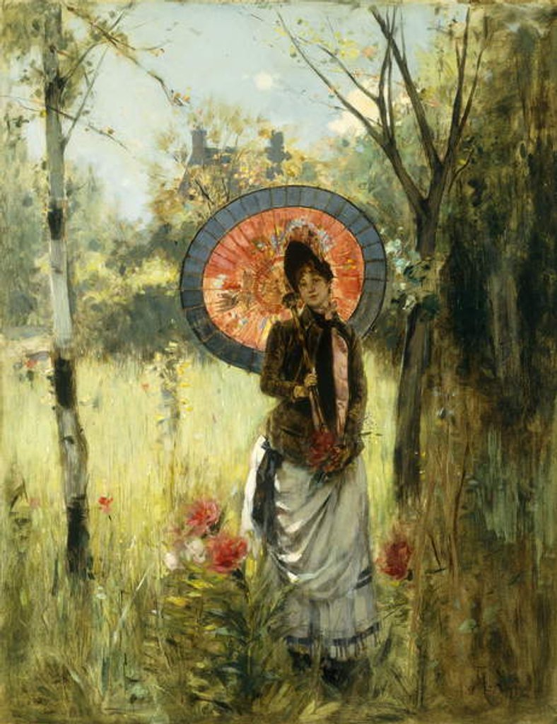 Detail of A Summer Stroll by Albert Lynch