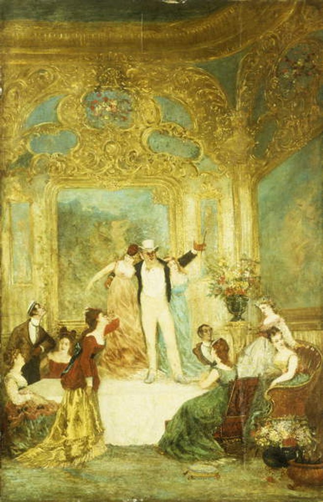 Detail of Une Soiree chez la Paiva by Adolphe Joseph Thomas Monticelli