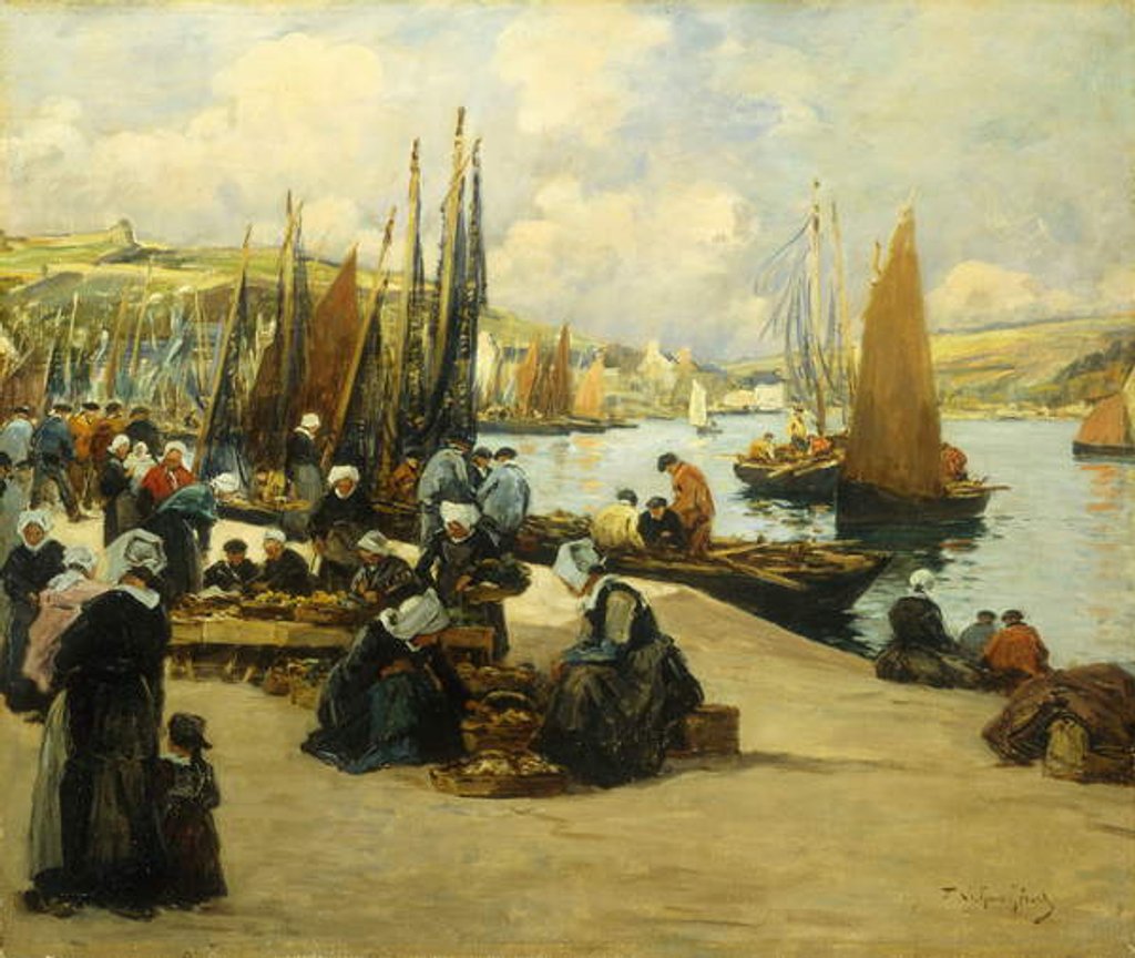 Detail of On the Quai, Audierne by Fernand Legout-Gerard