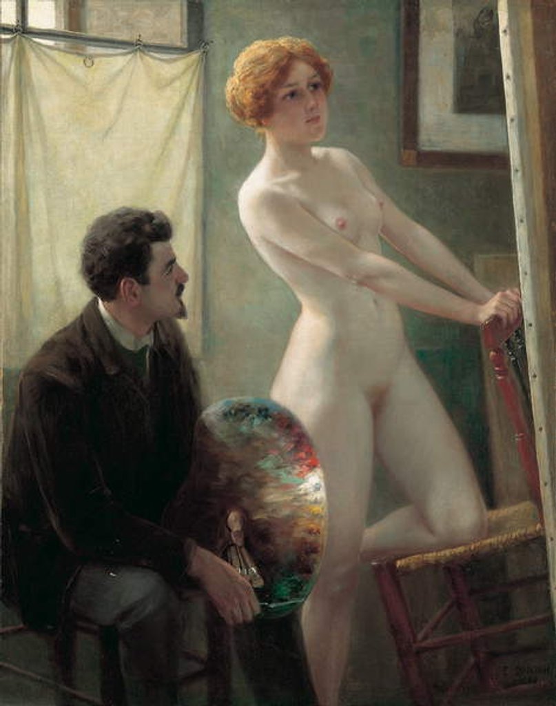 Detail of Painter's Atelier, 1885 by Edouard-Joseph Dantan