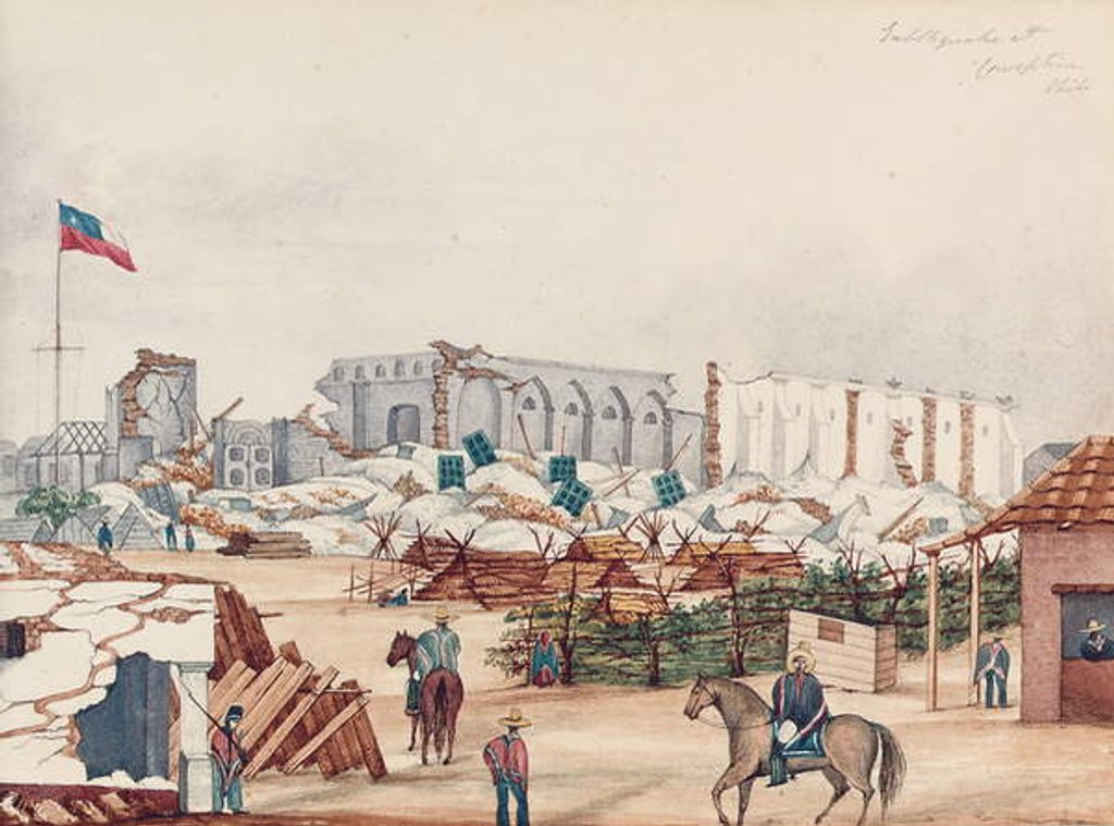 Detail of Earthquake at Concepcion, Chile by School European