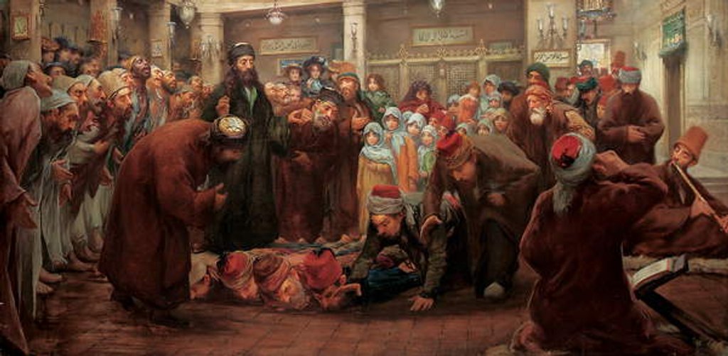 Detail of Dervish Ceremony, 1910 by Fausto Zonaro