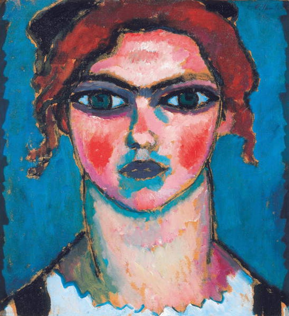Detail of Young Woman With Green Eyes, c.1910 by Alexej von Jawlensky