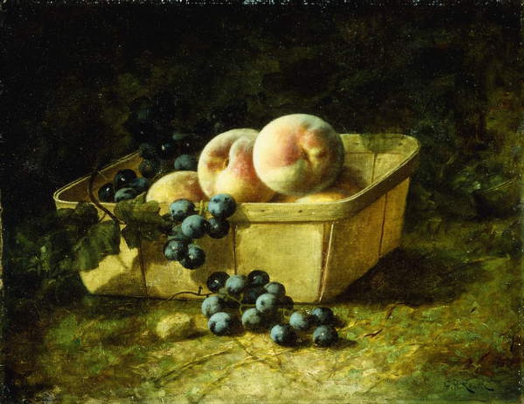 Detail of Peaches and Grapes by Carducius Plantagenet Ream