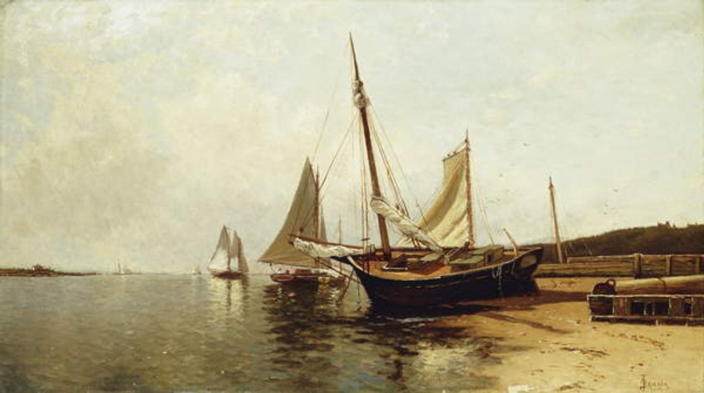 Detail of Calm Morning, Portland Harbor by Alfred Thompson Bricher