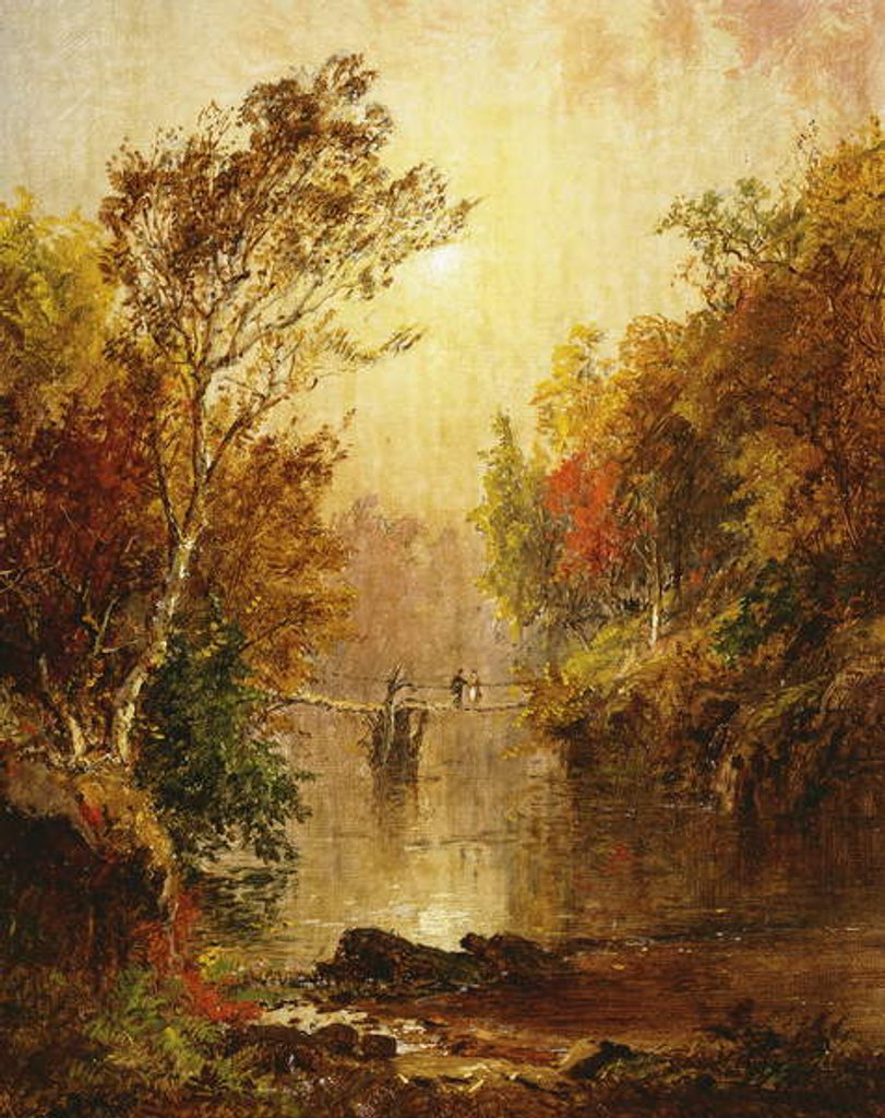Detail of Autumn on the Wawayanda, 1877 by Jasper Francis Cropsey