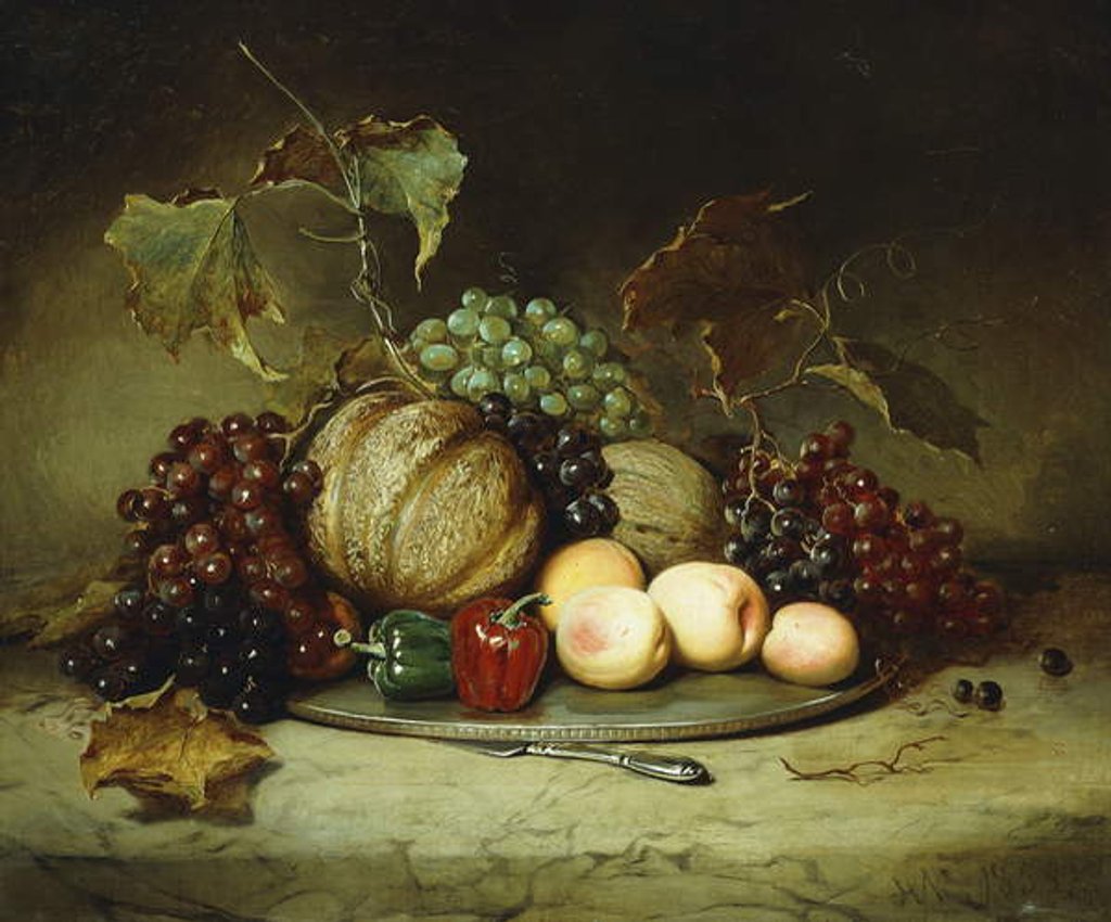 Detail of Bountiful Still Life, 1855 by Hugh Newell