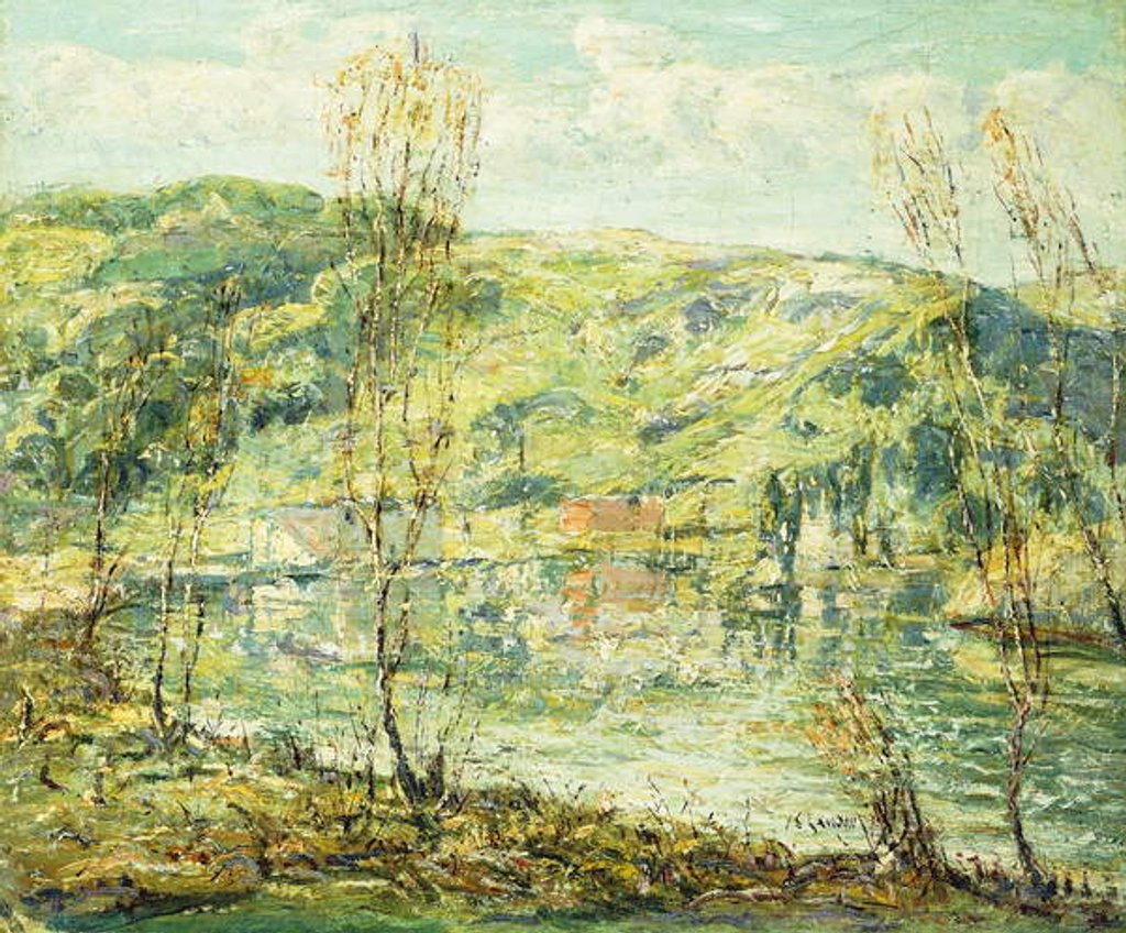 Detail of Lake Reflections by Ernest Lawson