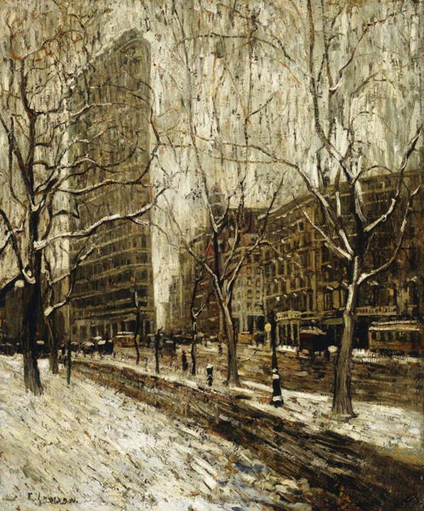 Detail of The Flatiron Building, New York, 1903-1905 by Ernest Lawson