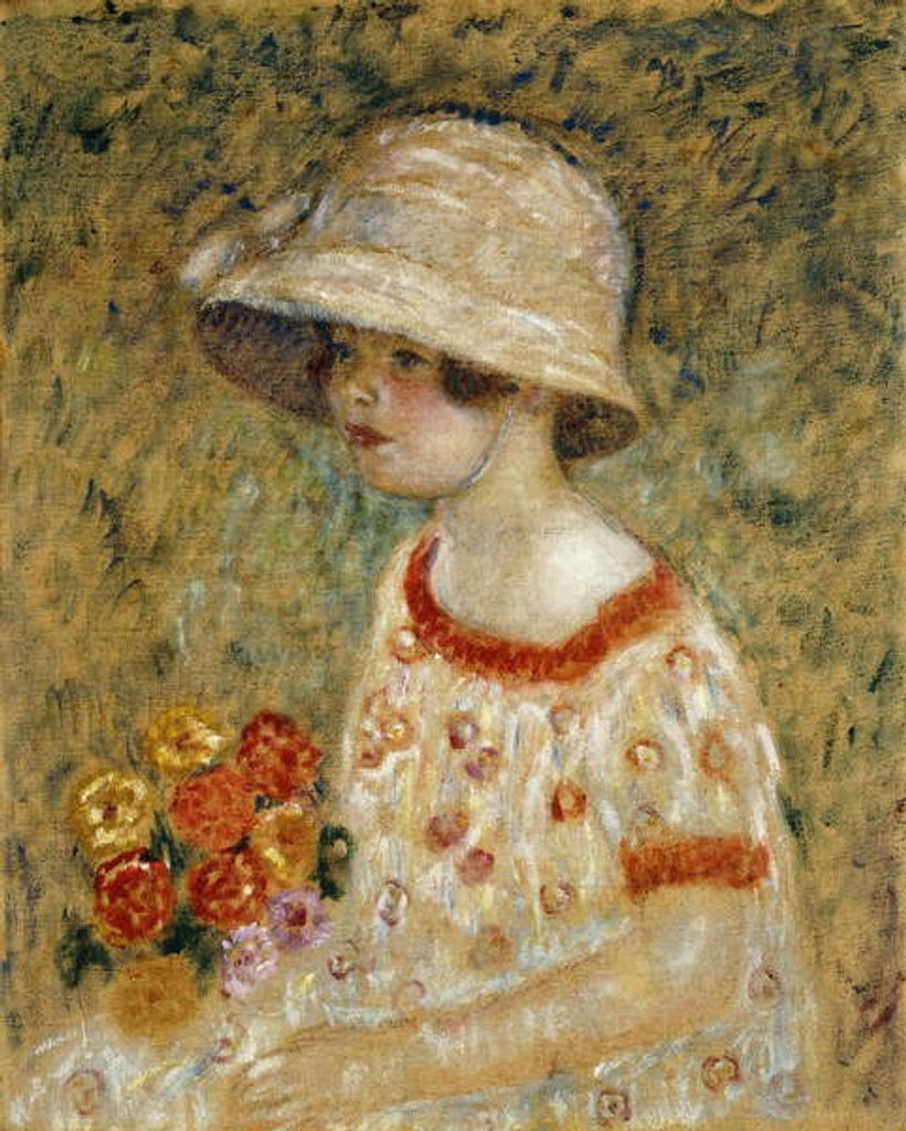 Detail of Portrait of Frances Kilmer by Frederick Carl Frieseke