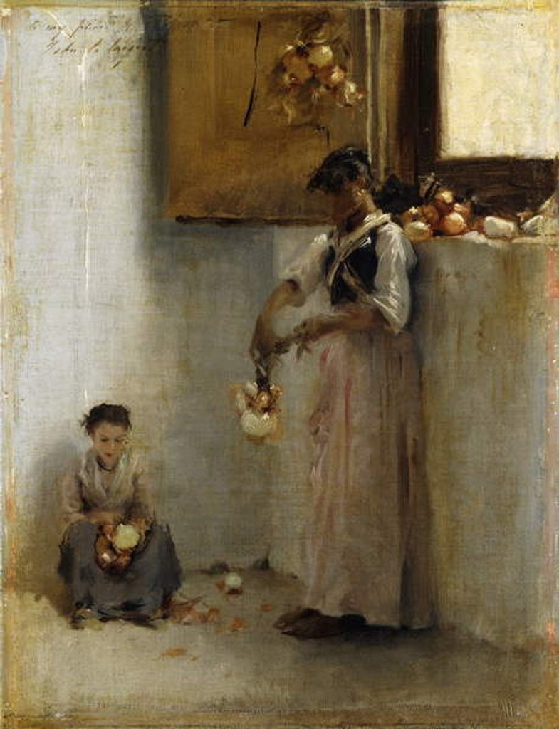 Detail of Stringing Onions, c.1882 by John Singer Sargent