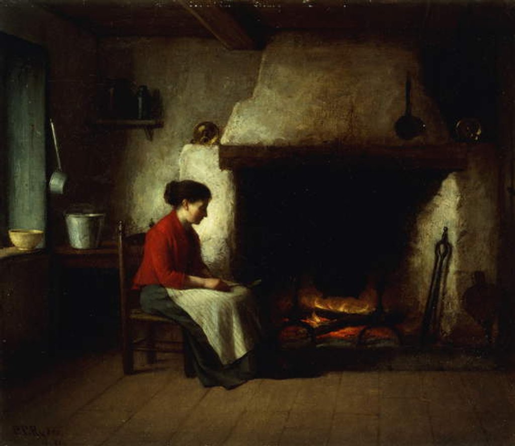 Detail of By the Hearth, 1881 by Platt Powell Ryder