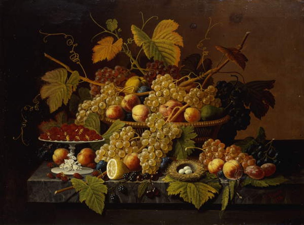 Detail of Still Life with Fruit, 1854 by Severin Roesen