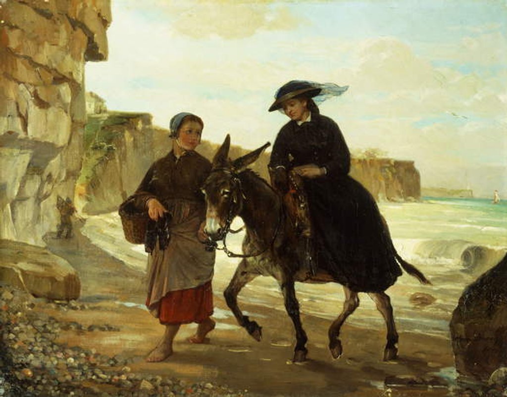 Detail of The Tourist and the Fisherwoman, 1870 by Henry Bacon