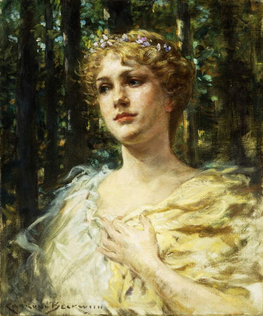 Detail of Woodland Grace by James Carroll Beckwith