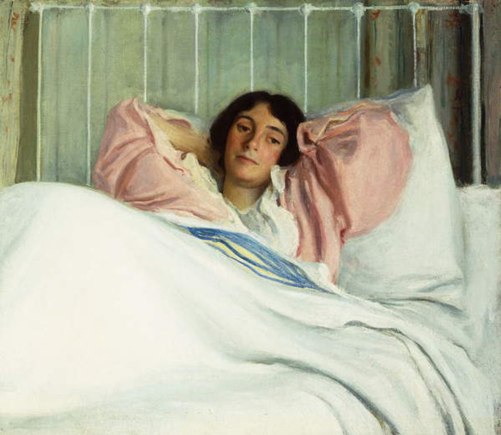 Detail of Portrait of the Artist's Wife Edith by Joseph Rodefer De Camp