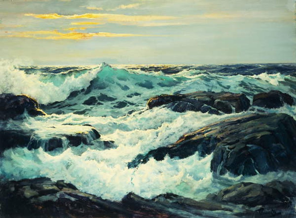 Detail of Surf and Headlands by Frederick Judd Waugh
