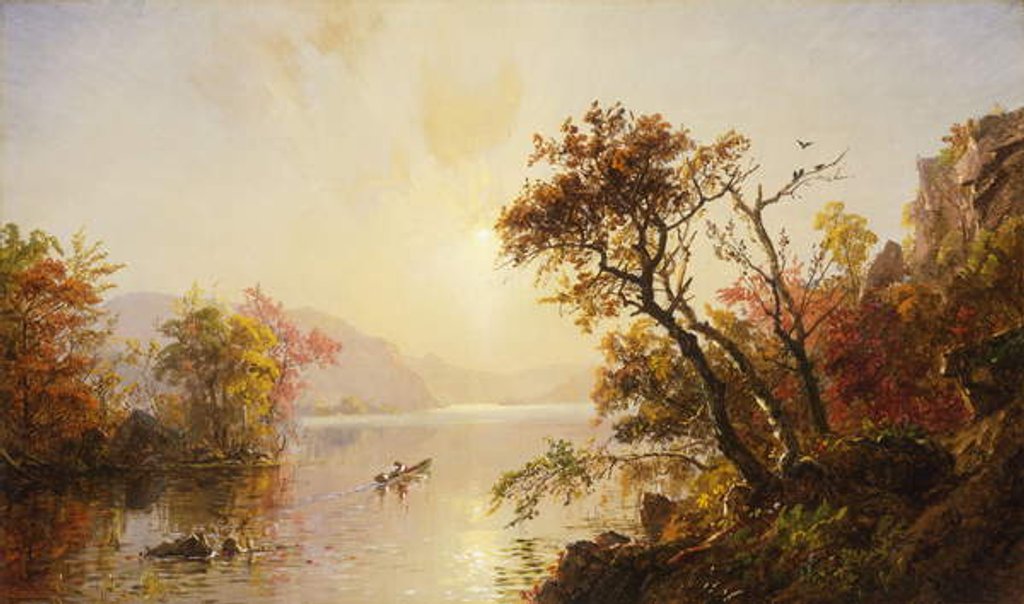 Detail of Rowing out of a Cove, 1878 by Jasper Francis Cropsey
