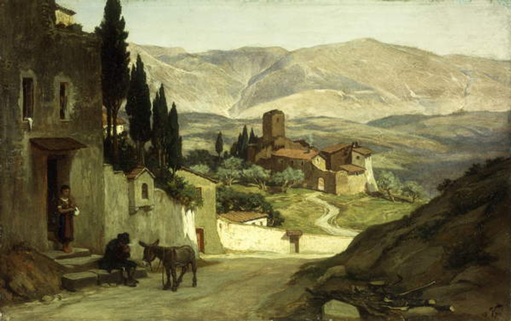Detail of Near Perugia, 1870 by Elihu Vedder