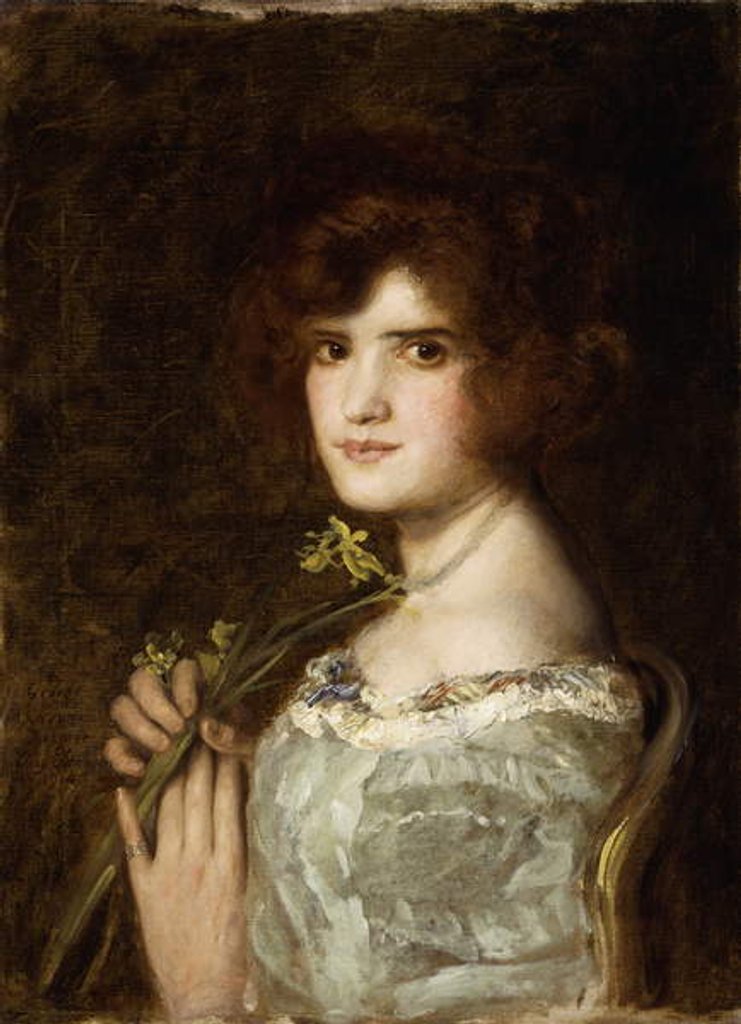 Detail of Neva Palmer, 1914 by August Franzen
