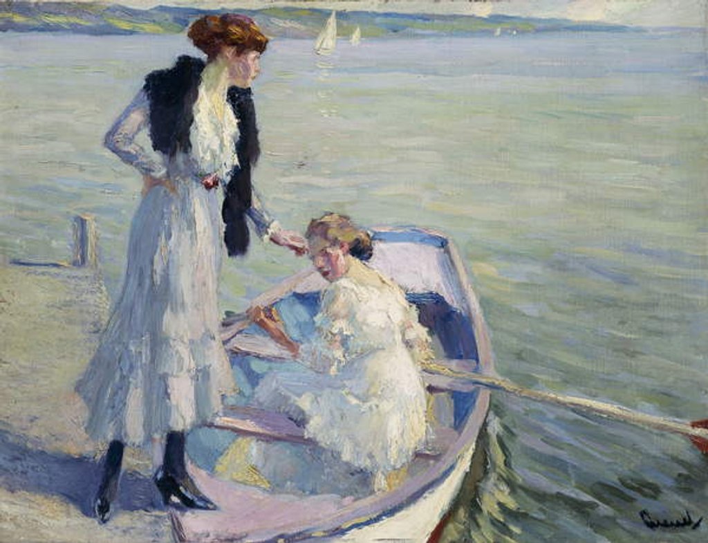 Detail of Along the Canal, by Ernest Lawson