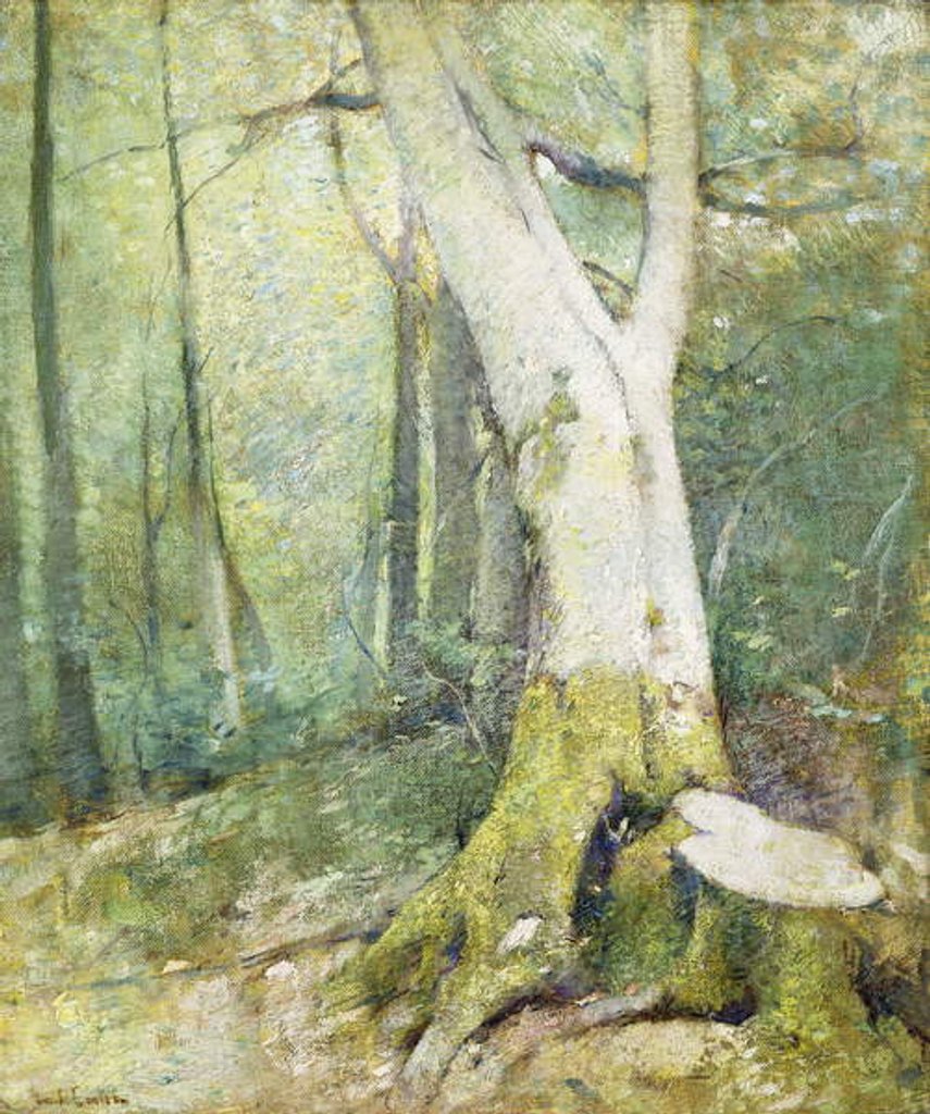 Detail of Interior Woodland by Emil Carlsen