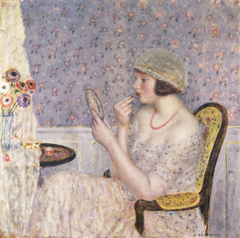 Detail of Woman at a Dressing Table, by Frederick Carl Frieseke