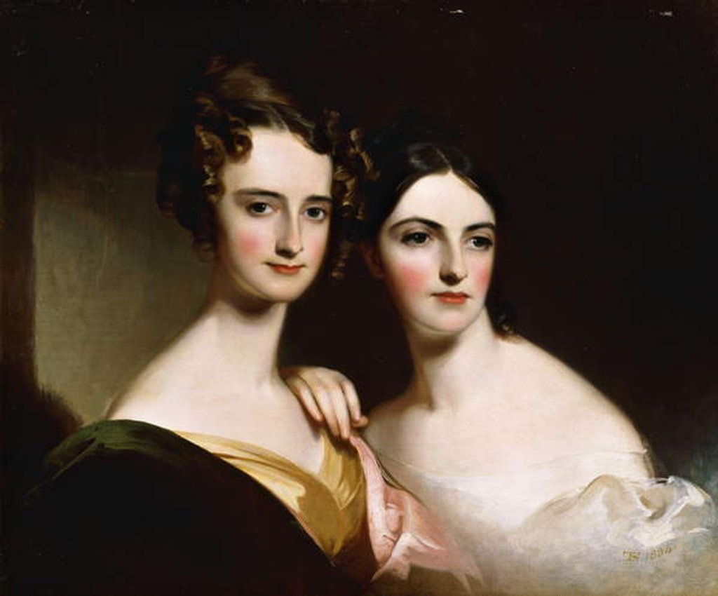 Detail of The Mc Ilvaine Sisters, 1834 by Thomas Sully