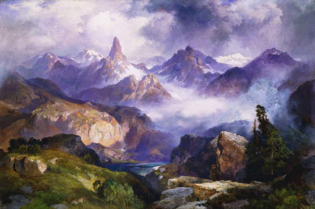Detail of Index Peak, Yellowstone National Park, 1914 by Thomas Moran