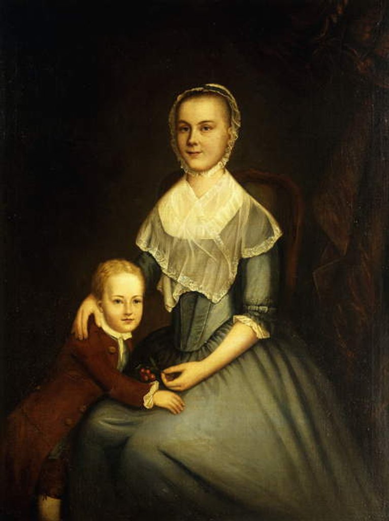 Detail of Portrait of Mrs Arbuckle and Son, by Charles Willson Peale