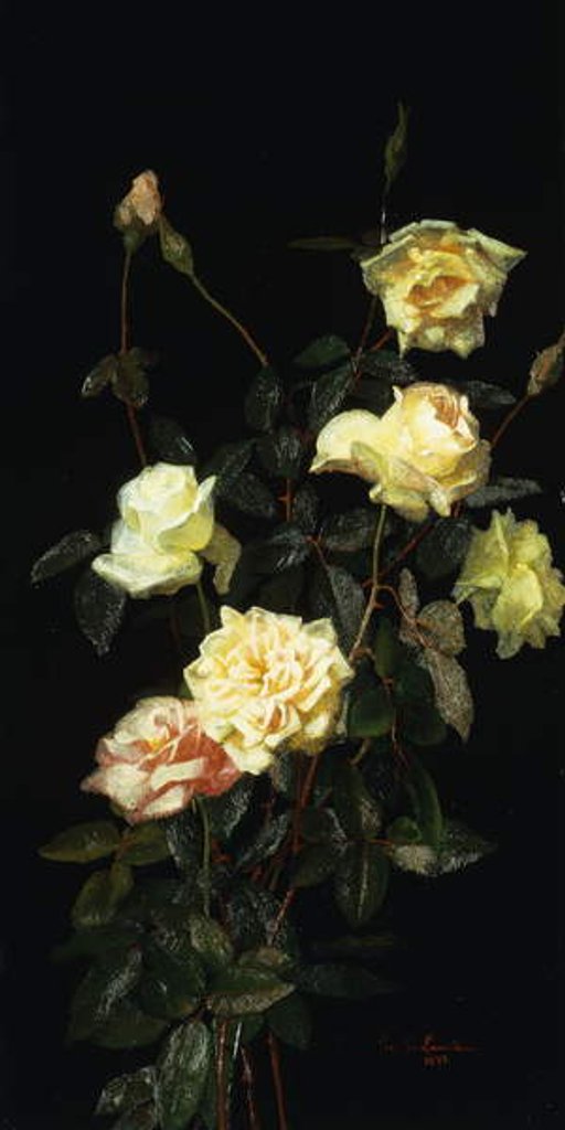 Detail of Roses, 1878 by George Cochran Lambdin