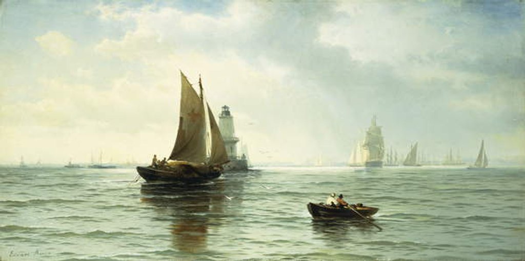 Detail of Around the Lighthouse by Edward Moran