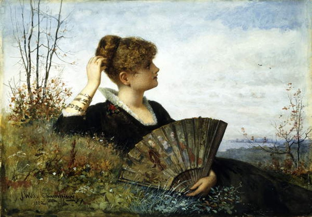 Detail of The Fan by James Wells Champney