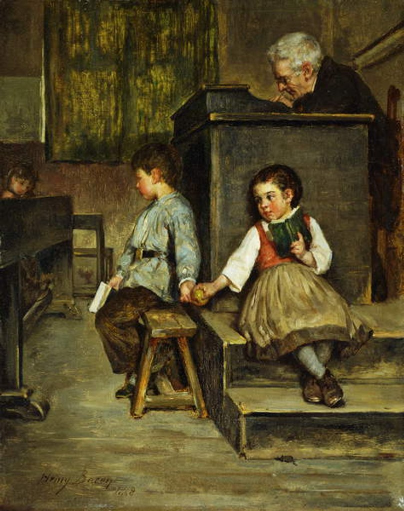 Detail of The Classroom, 1868 by Henry Bacon