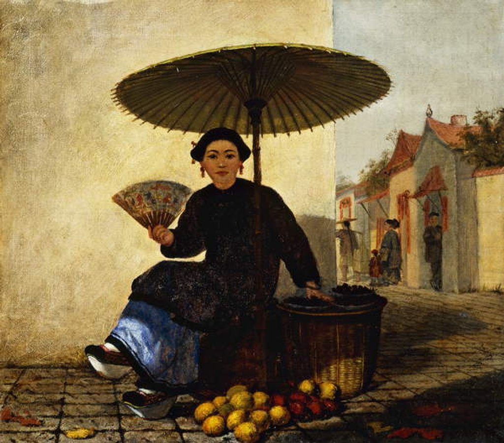 Detail of Fruit Seller, 1862 by Enoch Wood Perry