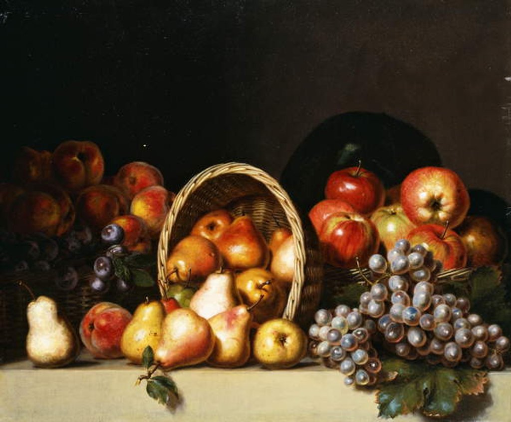 Detail of Apples, Pears, Plums and Grapes by Charles Bird King