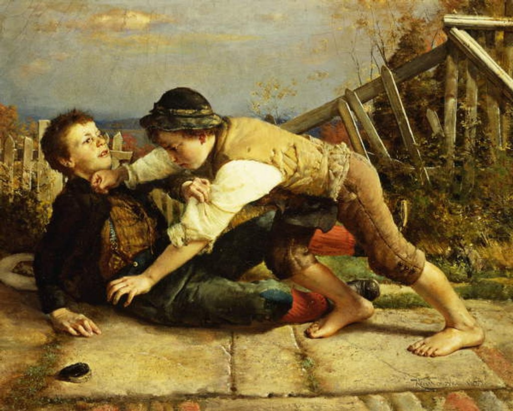 Detail of Boyish Pranks, 1885 by Karl Witkowski