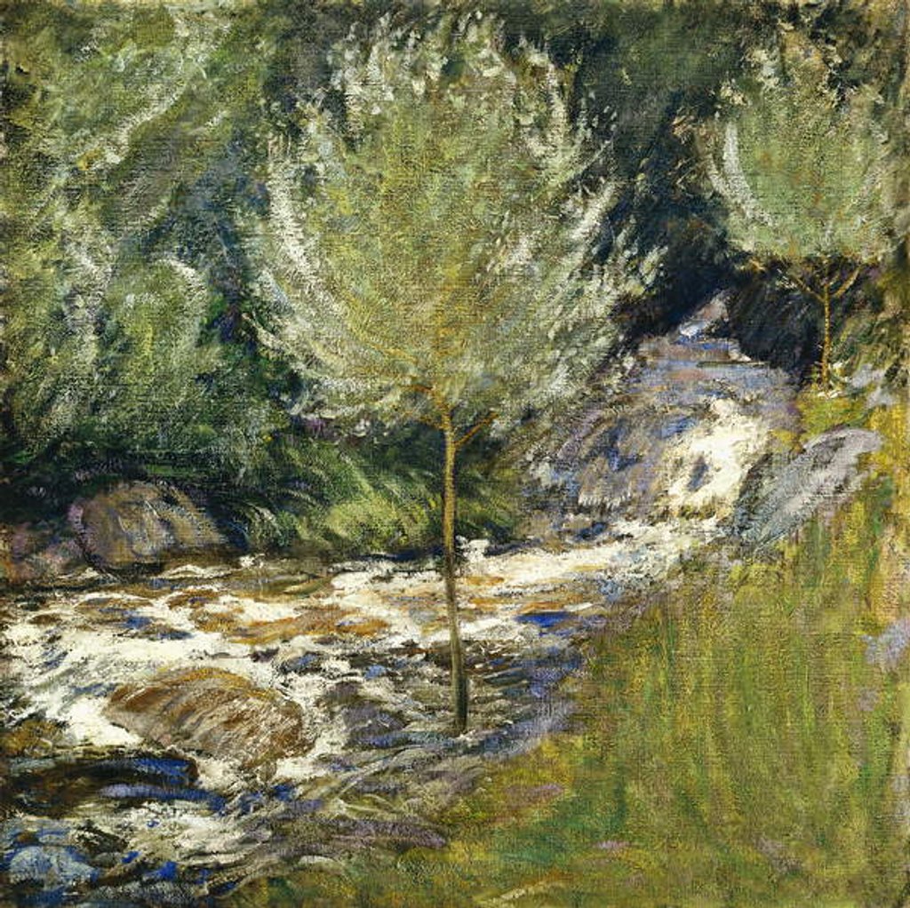 Detail of Horseneck Falls, Greenwich, Connecticut by John Henry Twachtman