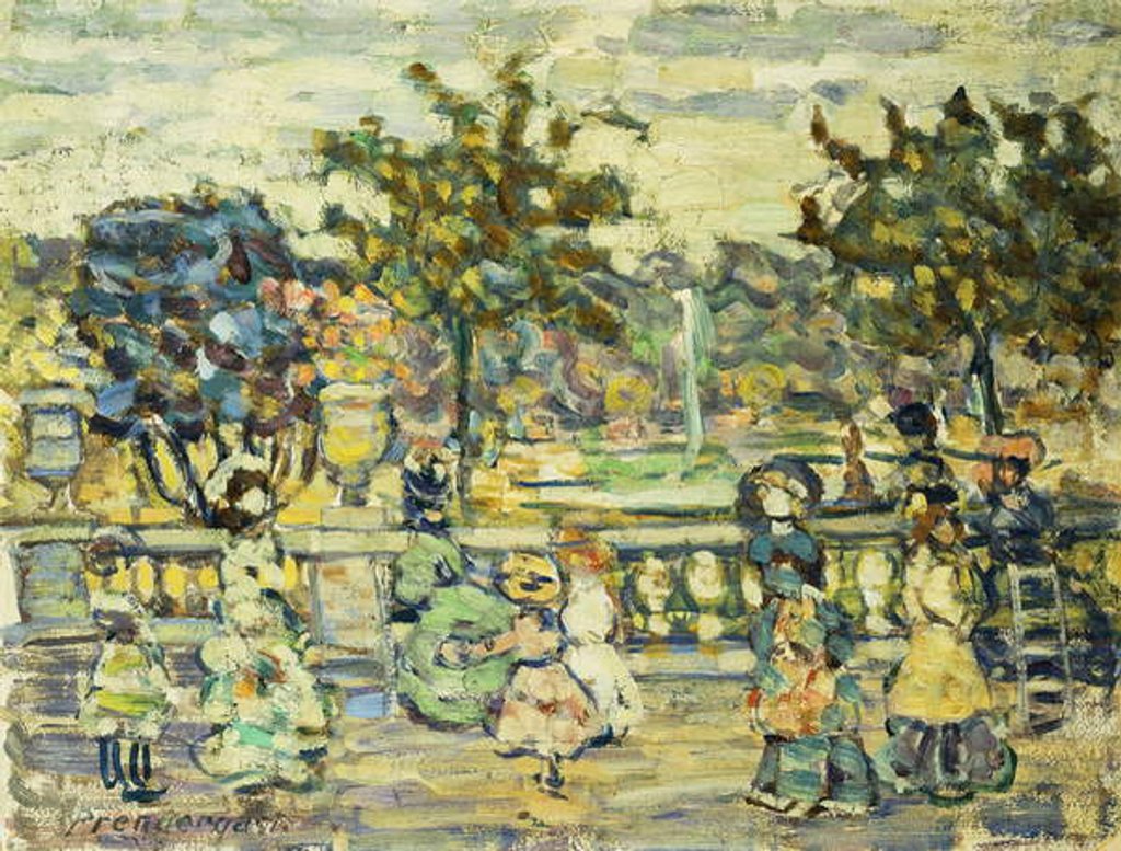 Detail of Promenade by Maurice Brazil Prendergast