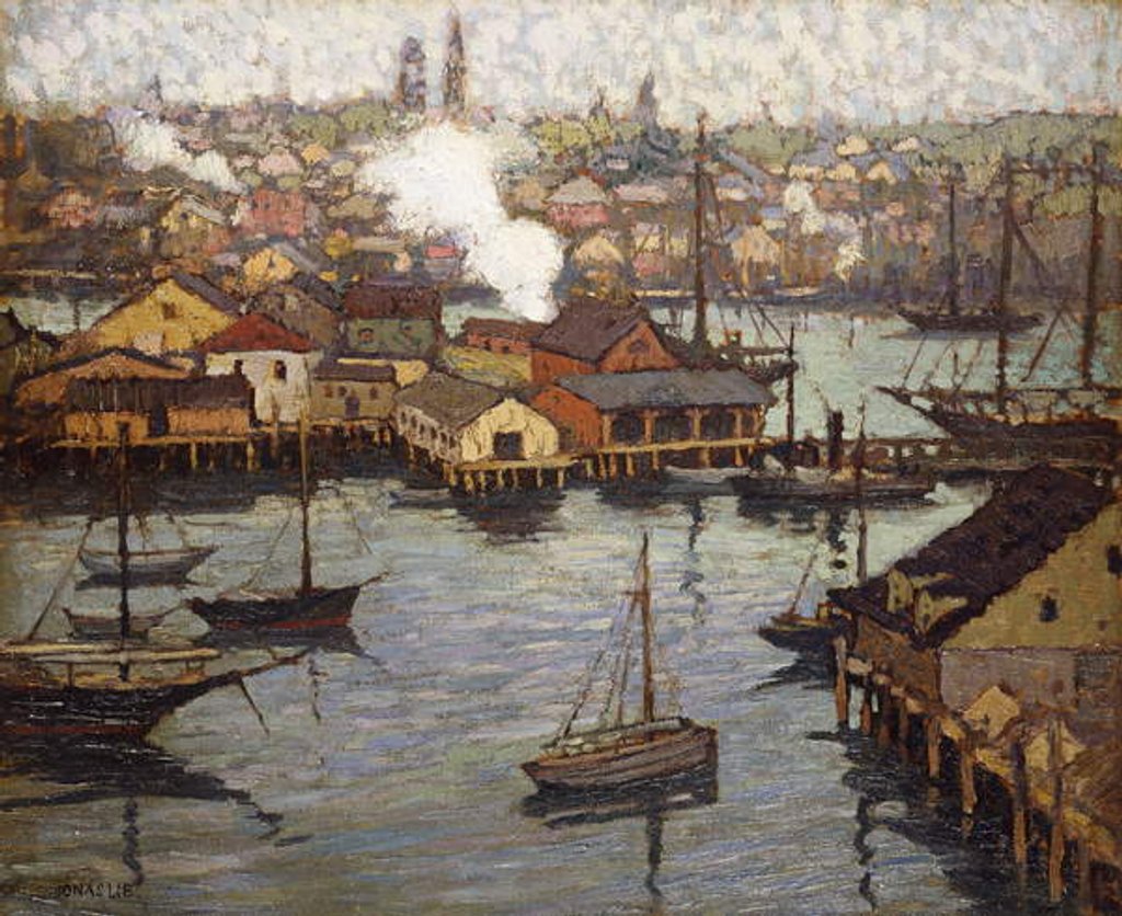 Detail of View From Banner Hill, East Gloucester by Jonas Lie