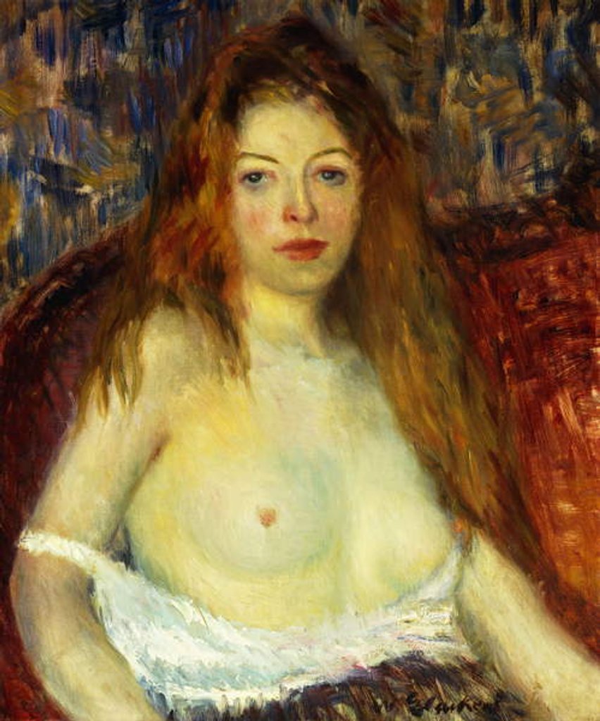 Detail of A Red-Haired Model by William James Glackens