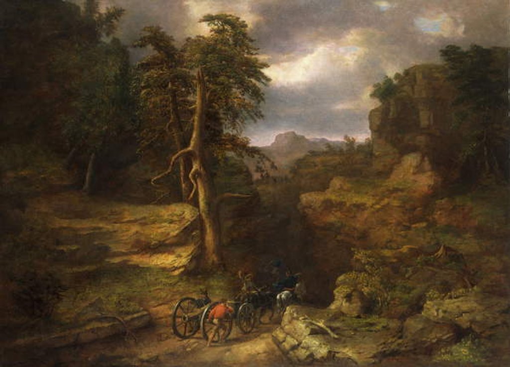 Detail of The Gloomy Days of 1776 by George Snr. Inness