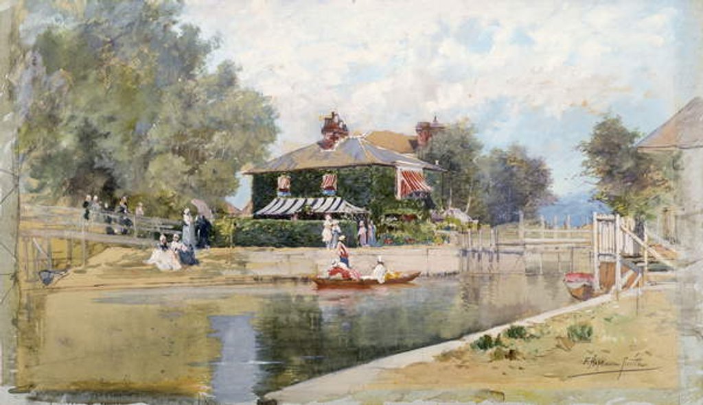 Detail of A Summer Day on the Canal by Francis Hopkinson Smith