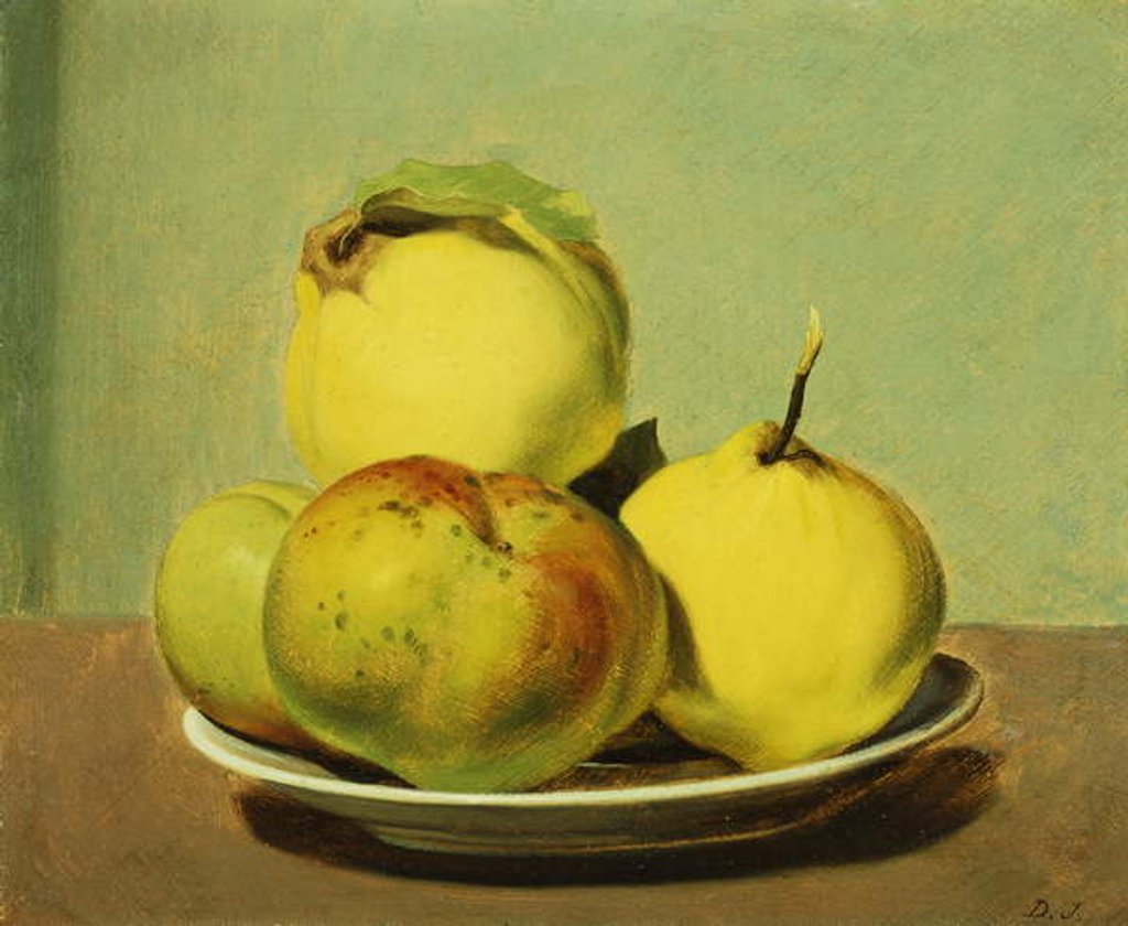 Detail of Dish of Apples and Quinces by David Johnson
