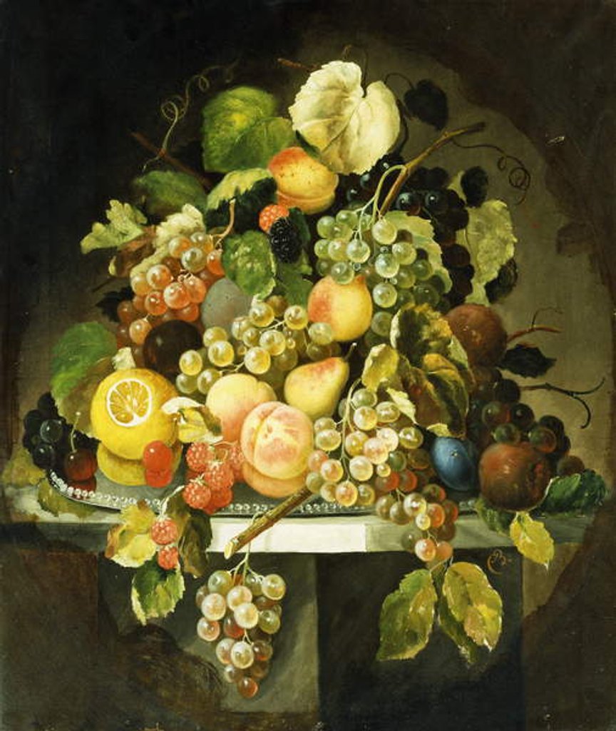 Detail of Still Life with Fruit by Charles Baum