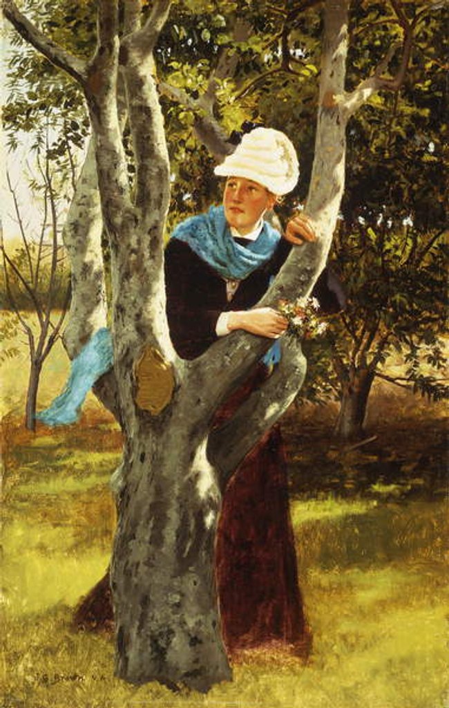 Detail of Among the Trees by John George Brown